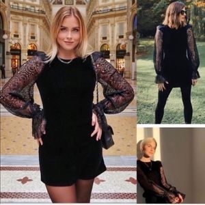 NWT H&M vampires wife velvet lace mini dress